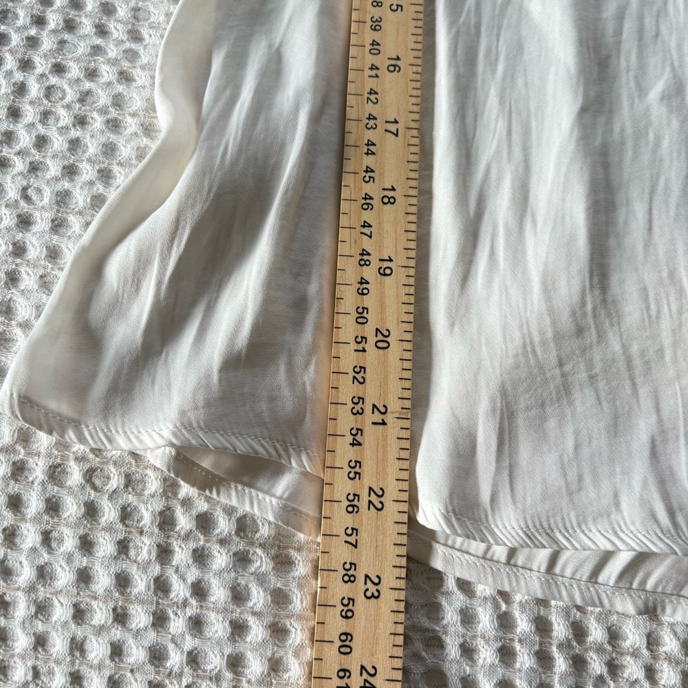 LIVERPOOL V-Neck Popover Blouse Ivory Chiffon Lightweight Piratecore Flowy Sz S - Picture 9 of 9